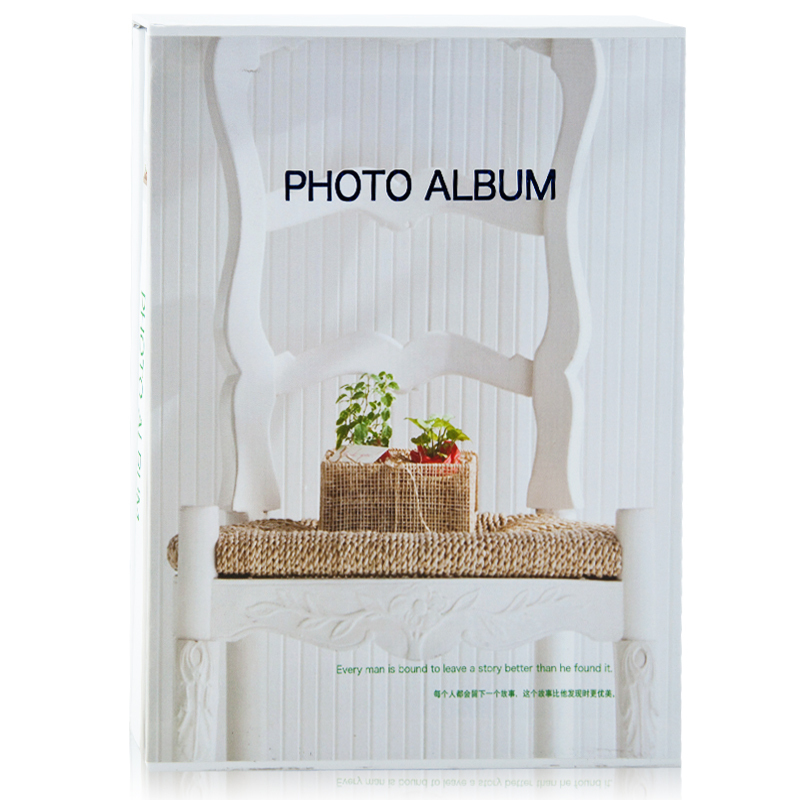 广博4R160仿华夫插袋带盒相册