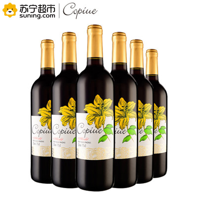 智利原酒进口 柯碧韦(Copiue)美乐干红葡萄酒 750ml*6 整箱装