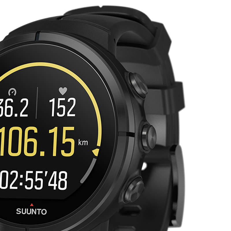 颂拓(SUUNTO)智能手表斯巴达极限运动表钛合金黑色SS022948000