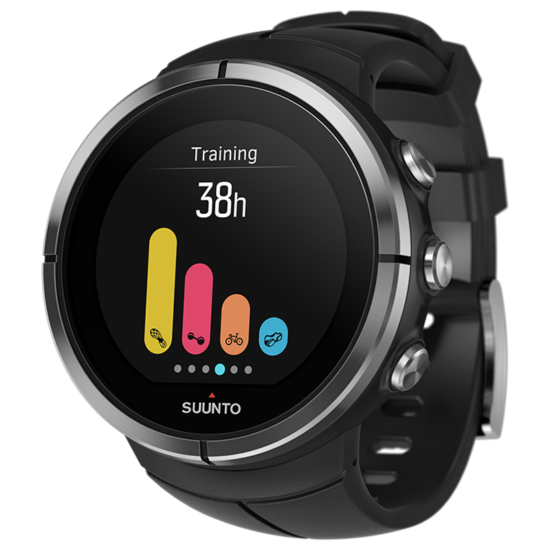 颂拓(SUUNTO)智能手表 斯巴达极限运动表精钢黑心率SS022951000