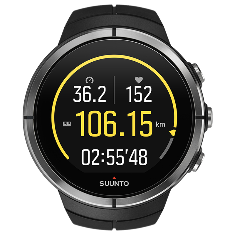 颂拓(SUUNTO)智能手表 斯巴达极限运动表精钢黑心率SS022951000