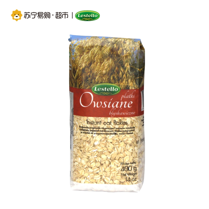波兰进口 乐食粒快熟原味燕麦片波兰原装进口谷物早餐 400g