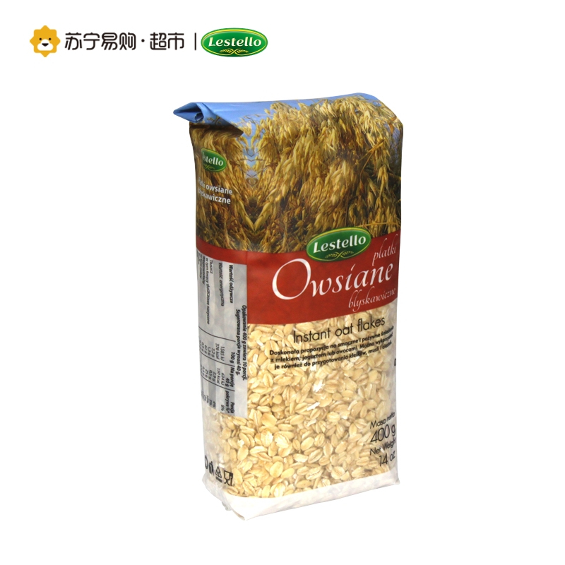 波兰进口 乐食粒快熟原味燕麦片波兰原装进口谷物早餐 400g