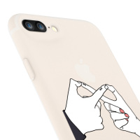 ESCASE 苹果iPhone8Plus手机壳 苹果7Plus手机套插画浮雕 心系一生 赠送钢化膜 /玻璃膜套装
