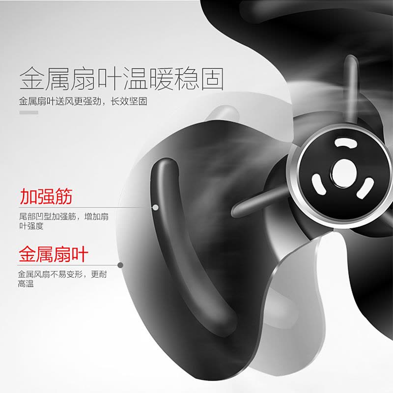 美的(Midea) 暖风机 NF18-17CW 三秒速热 无光无辐射 金属扇叶 取暖器图片