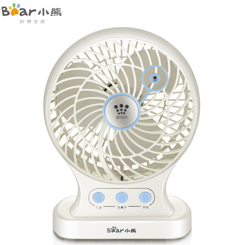 小熊(Bear)DFS-A03H1负离子电风扇 USB便携迷你学生宿舍转页台扇