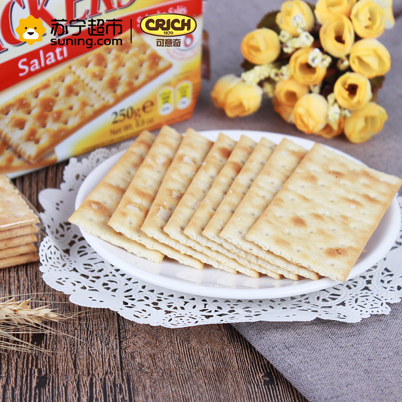 可意奇(CRICH)谷物芝麻梳打饼干250g/袋