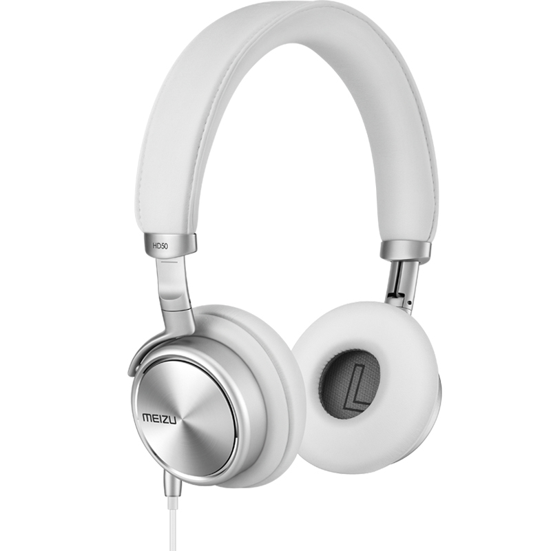 魅族(MEIZU)HD-50 便携头戴式音乐耳机 银黑色 带麦 魅族原装配件类