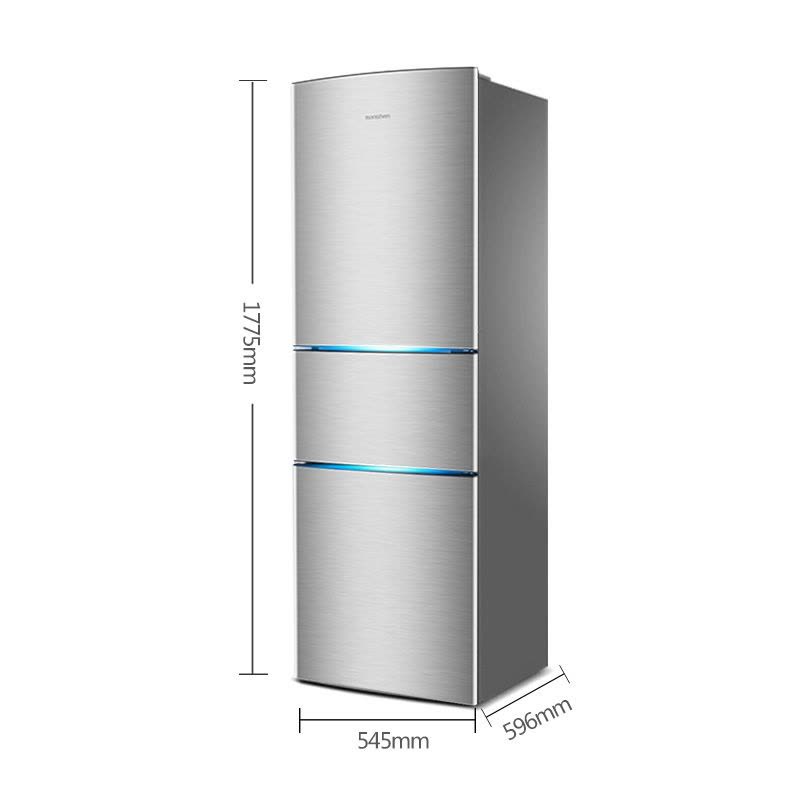 容声(Ronshen) BCD-211D12N 211升 三门冰箱 家用节能 拉丝工艺面板(拉丝银)图片