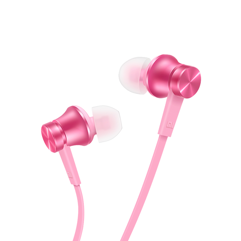 小米（MI）活塞耳机基础版 粉色 入耳式线控手机耳机 音乐运动耳塞