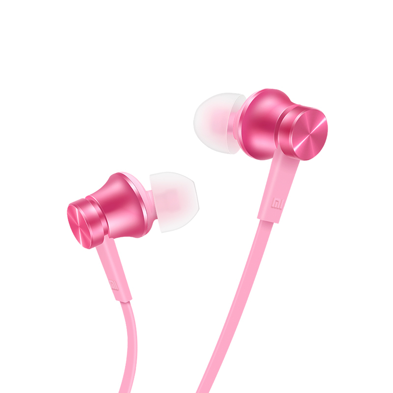小米（MI）活塞耳机基础版 粉色 入耳式线控手机耳机 音乐运动耳塞