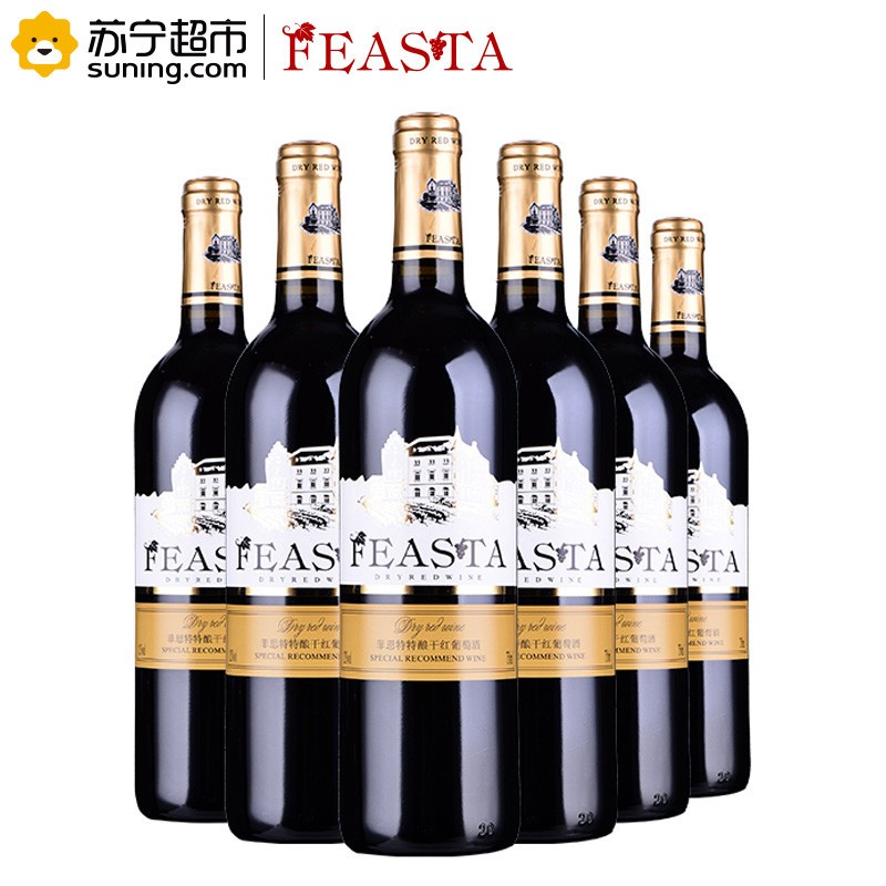 菲思特(FEASTA)特酿干红葡萄酒750ml*6 整箱装