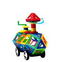 优彼能动磁力片D12 100片 ubbie 能动磁力片积木 100片装 百变提拉 磁性积木磁铁拼装建构片 儿童玩具