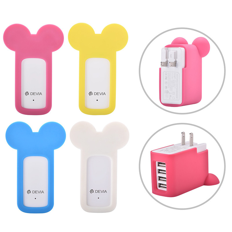 Devia APPLE iOS&Android米琪系列多口充电器(黄色)