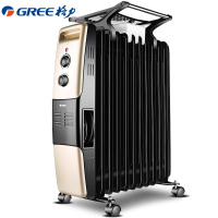 格力(GREE)电暖器NDY07-21取暖器11片电热油汀升温快节能配加湿盒晾衣架 倾倒断电 取暖器