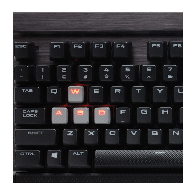 美商海盗船(USCorsair)Gaming系列 K70 LUX红色背光樱桃MX轴绝地求生游戏机械键盘 黑色 茶轴