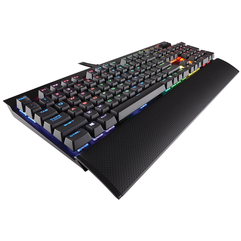 美商海盗船(USCorsair)Gaming系列 K70 LUX RGB 幻彩背光绝地求生电竞游戏机械键盘 黑色 茶轴