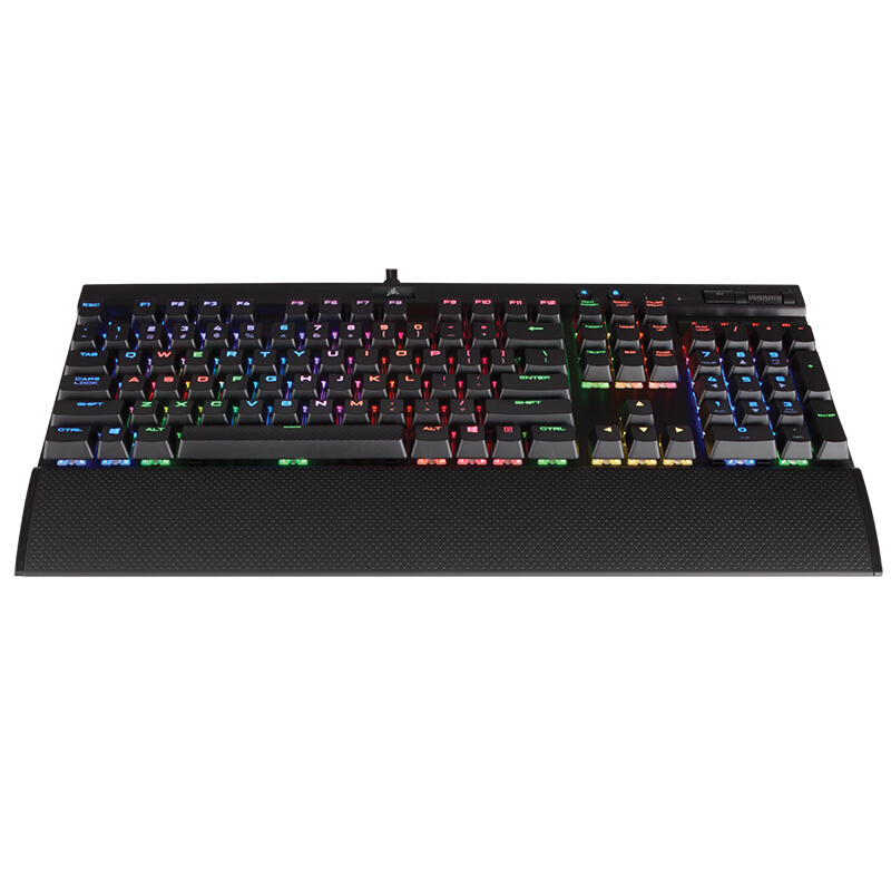 美商海盗船(USCorsair)Gaming系列 K70 LUX RGB 幻彩背光绝地求生电竞游戏机械键盘 黑色 茶轴