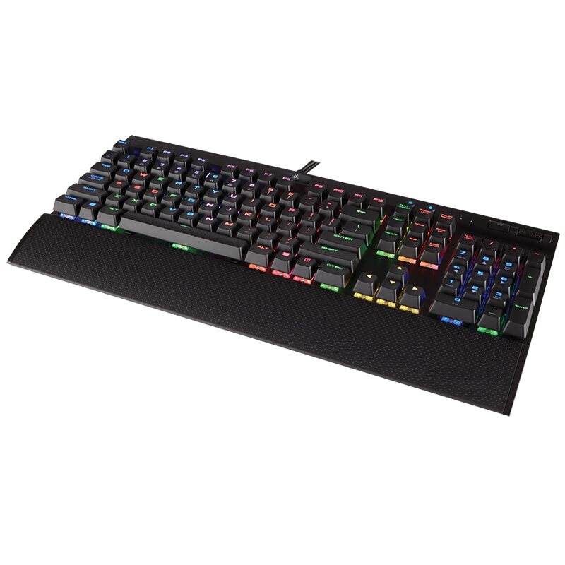 美商海盗船(USCorsair)Gaming系列 K70 LUX RGB 幻彩背光绝地求生电竞游戏机械键盘 黑色 茶轴