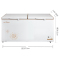 美的(Midea)BD/BC-768DKEM时尚金 768升 双顶开们大冷冻力 家用商用卧式节能冰柜卧式冷柜