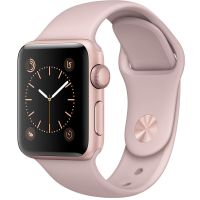 Apple Watch Sport Series 1 智能手表(38毫米玫瑰金色铝金属表壳搭配粉砂色运动型表带)