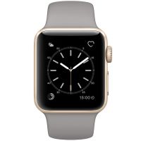 Apple Watch Sport Series 1 智能手表(38毫米金色铝金属表壳搭配砖青色运动型表带)