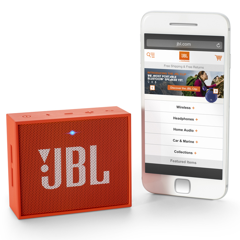 JBL GO音乐金砖无线蓝牙音箱户外便携多媒体迷你小音响低音炮 橙色 便携式一体机 2.0声道高清大图