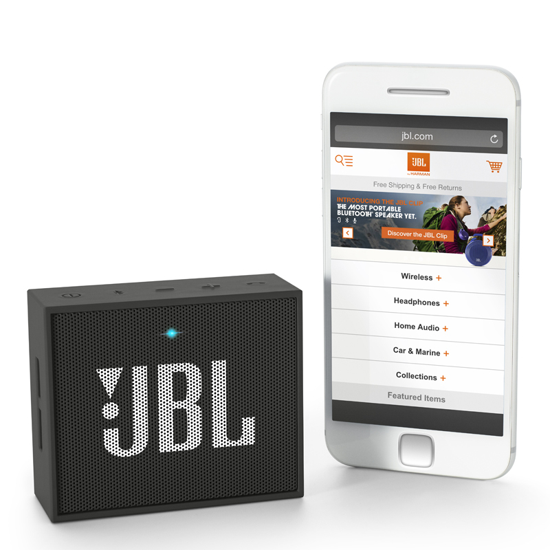 JBL GO音乐金砖无线蓝牙音箱户外便携多媒体迷你小音响低音炮 黑色