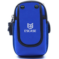 ESCASE 手机臂包/跑步包/手机零钱收纳包/袋 男女通用 苹果X/8/7plus等5.5及以下英寸手机适用 蓝色
