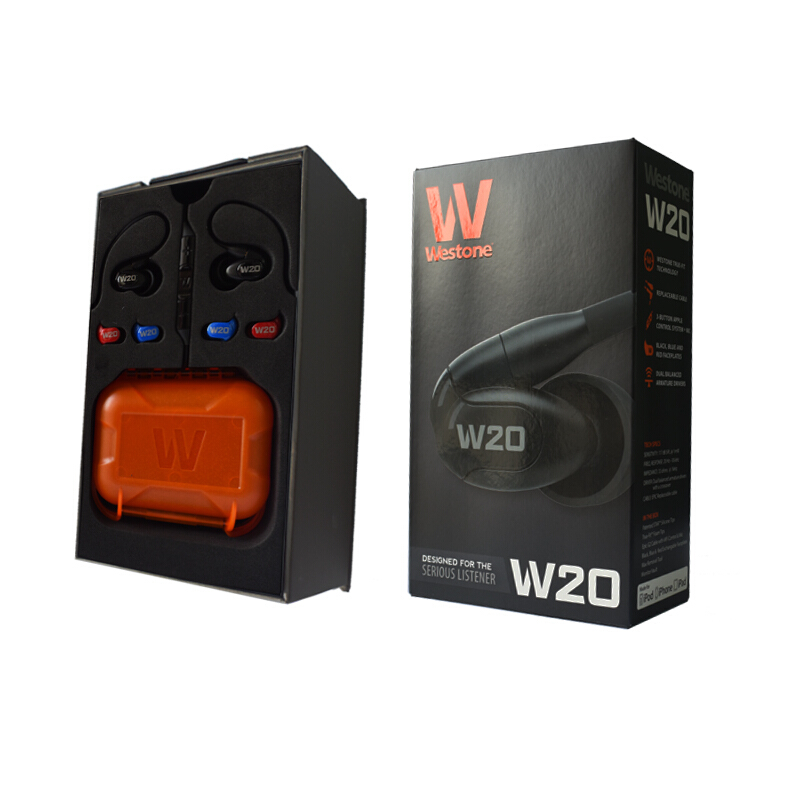 威仕滕(Westone) w20 双动铁单元 被动降噪hifi入耳式耳机 可通话可换个性彩壳 威士顿