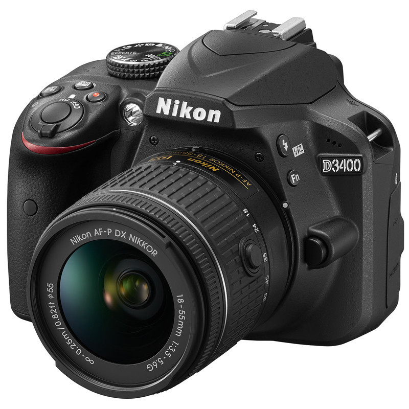 尼康数码单反相机 D3400(18-55mm+55-200mm)双镜头套装