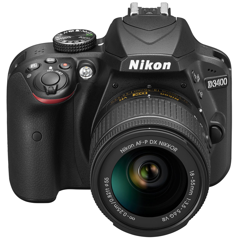尼康数码单反相机 D3400(18-55mm+55-200mm)双镜头套装