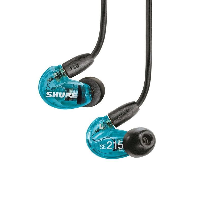 舒尔(Shure) SE215 蓝色 音乐入耳式 隔音hifi耳塞 被动降噪耳机图片