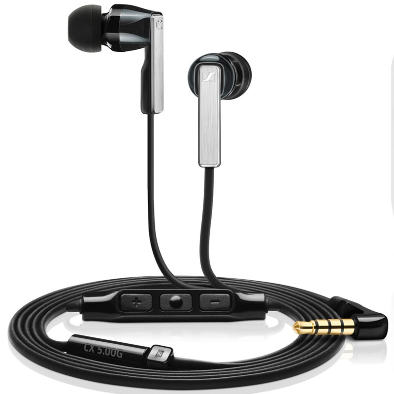 森海塞尔(Sennheiser) CX5.00i 入耳式手机通话耳机 Black 黑色 苹果版