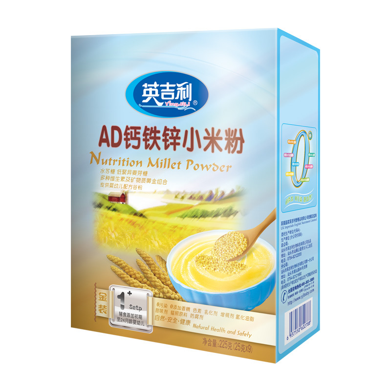 [苏宁自营]英吉利(yingjili)AD钙铁锌小米粉225g/盒
