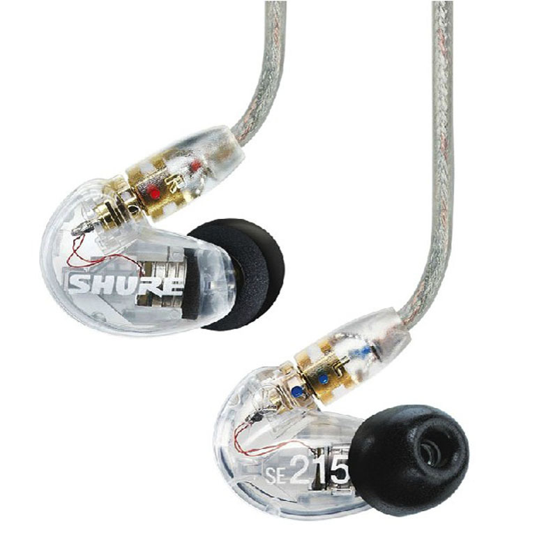 舒尔(Shure) SE215-CL 透明 音乐入耳式 隔音hifi耳塞 被动降噪耳机