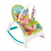 Fisher Price费雪 婴幼儿多功能躺椅摇椅 安抚震动儿童摇摇椅宝宝男孩女孩哄睡玩具 0-36个月 DMR87