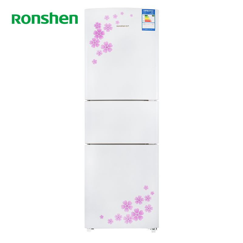 容声(Ronshen)BCD-202M/Q 202升 三门冰箱 光电保鲜 家用一级节能(花之韵)
