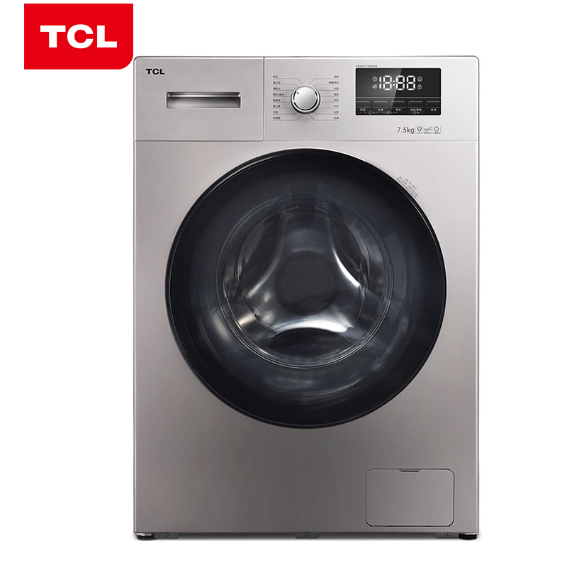 TCL XQGM75-F12102THB 7.5公斤 免污变频滚筒洗衣机 不伤衣蜂巢水晶内筒 大容量 家用