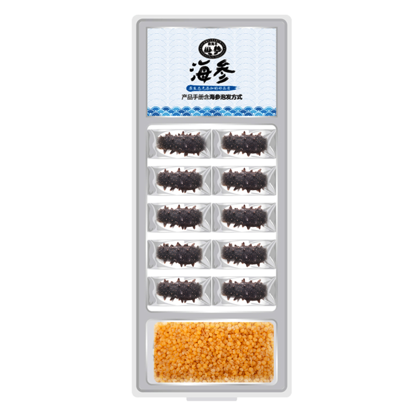 [苏宁易购超市]鼎海丰 鼎海淡干刺参 50g/盒 约10-12只装 山东