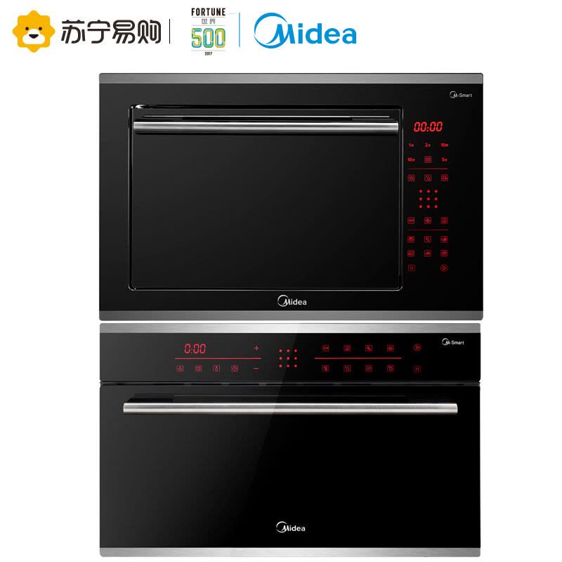 美的(Midea)阿里云 品尚系列 家用嵌入式 蒸箱+微波炉TG025QPS-NSH+TPN26MPS-SSL 套装图片