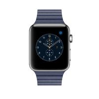 Apple Watch Series 2 42毫米 不鏽鋼錶殼配午夜藍色皮革手環 智能手錶