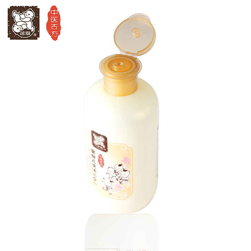 蓓爱婴儿洗发水沐浴露二合一儿童洗发露宝宝沐浴乳洗护液 奶蜜/金银花 两款味道 随机发货 无泪配方300ml