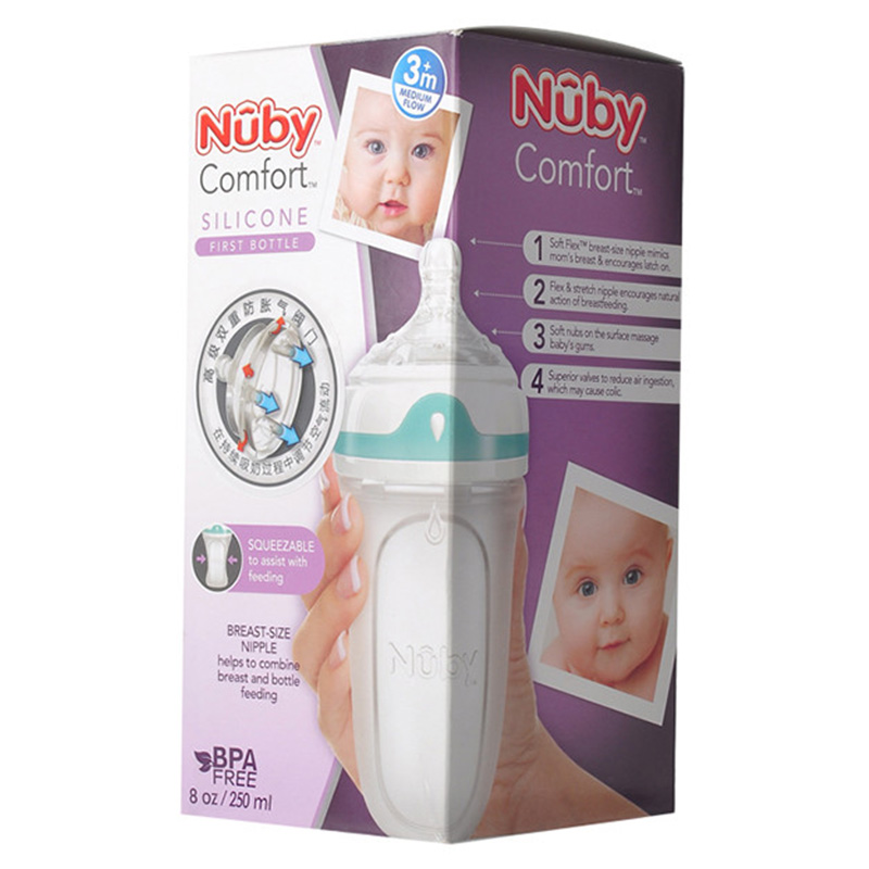 努比(Nuby)NUBY confort新生儿硅胶奶瓶250ml