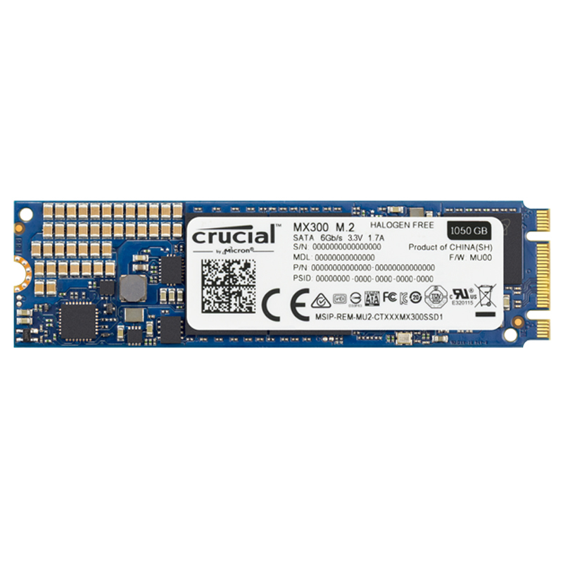 英睿达（Crucial）MX300系列 1TB M.2接口 SSD固态硬盘