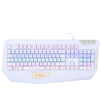 达尔优(dare-u)审判者USB有线3色背光游戏键盘(白色)