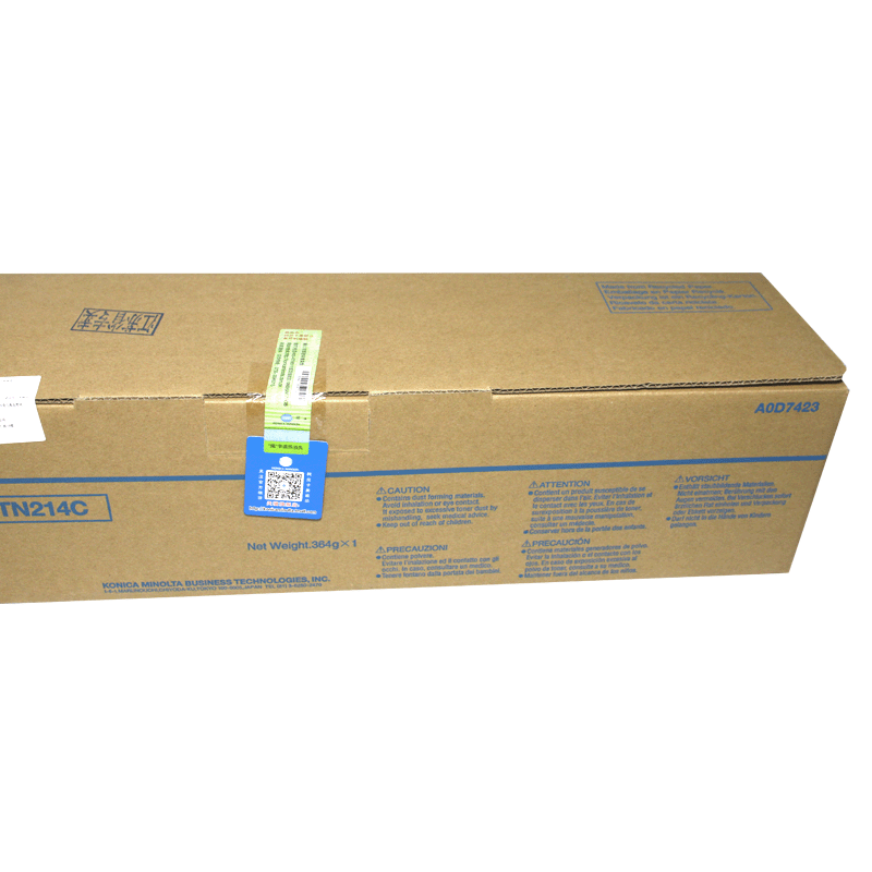 柯尼卡美能达(KONICA MINOLTA) TN214C 青色 墨粉/碳粉 适用机型 C200/C210/C7720高清大图