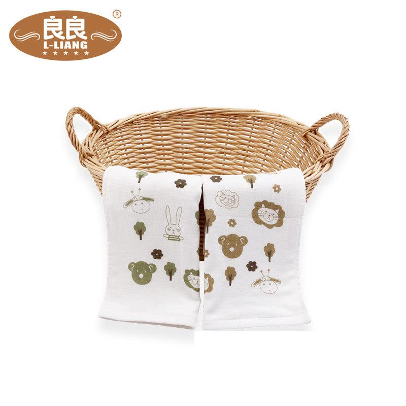 良良 LLH07-1 婴儿口水巾 生态竹纺童巾 宝宝口水巾 婴儿毛巾 26*50cm图片