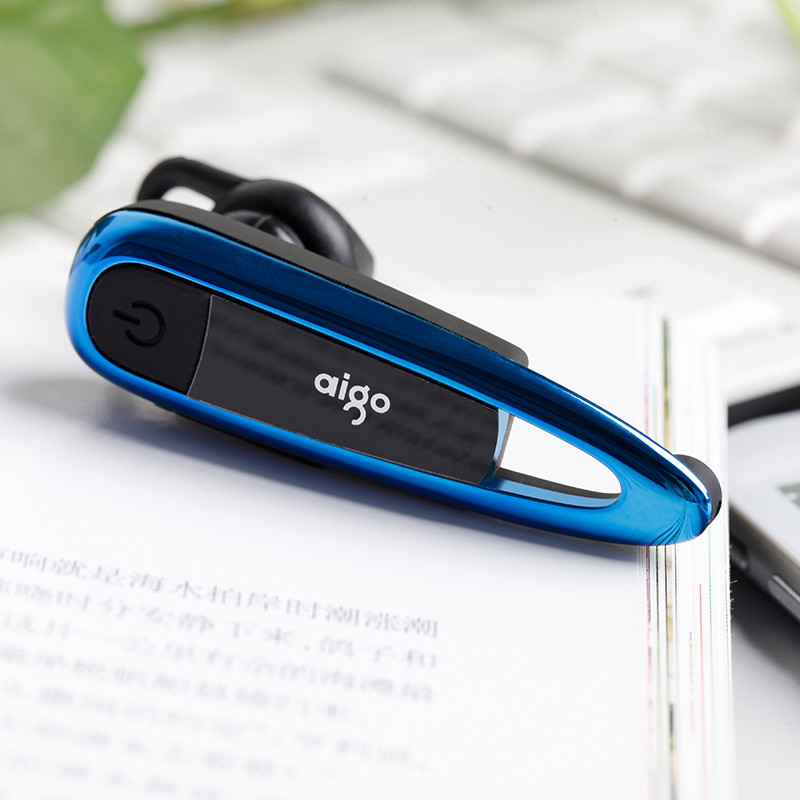 爱国者(aigo) 蓝牙耳机 A70 迷你通用 挂耳式 无线蓝牙4.0 蓝色