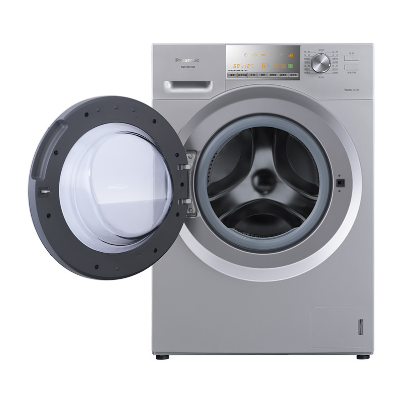 松下(Panasonic) XQG100-E1025 10公斤 变频 超大容量 大直径 桶洗净 家用滚筒洗衣机(银色)